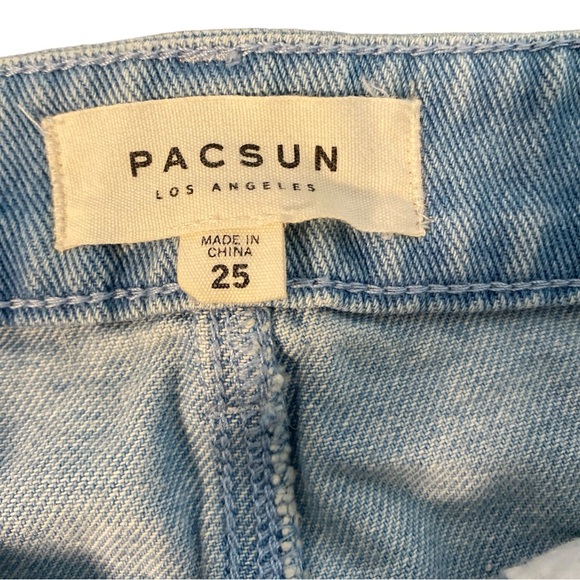 Pacsun Skirt Women’s 25 Blue Two Tone Denim Mini Frayed Boho Hippie Y2K - Picture 3 of 7